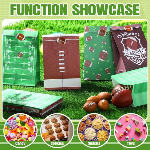 Marspark 24 Pack Football Party Gift Calcs Candy Treat Snack Goodie Bags Sports Sports Mort in Kuwait