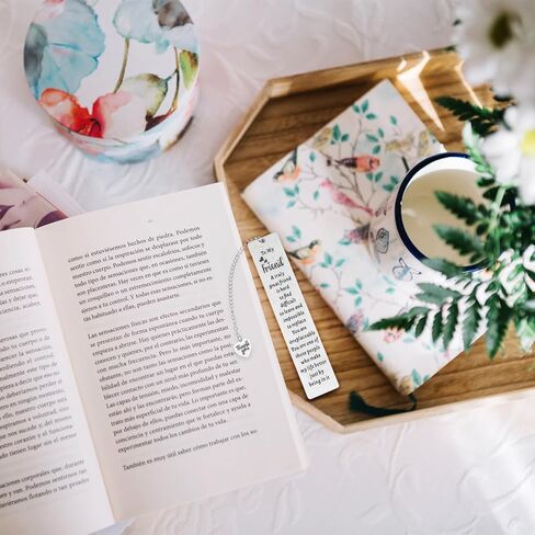 Best Friend Bookmarks for Women Metal Book Marker for Reading Best Friend Birthday Going Leaving Long Distance Friendship Gift for Besties BFF Female Reader Graduation Book Lovers Club Gifts in Saudi Arabia