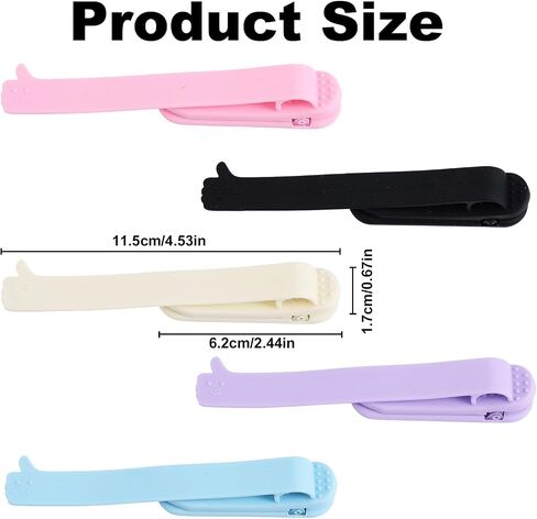 5pcs Automatic Silicone Bookmarks, 5 Colors Smart Book Marks Book Clip Page Clip Unique Book Markers with Pen Holder Reading Accessories for Women Men Kids, Perfect Books Lovers Gifts in Saudi Arabia
