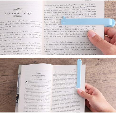 5pcs Automatic Silicone Bookmarks, 5 Colors Smart Book Marks Book Clip Page Clip Unique Book Markers with Pen Holder Reading Accessories for Women Men Kids, Perfect Books Lovers Gifts in Saudi Arabia