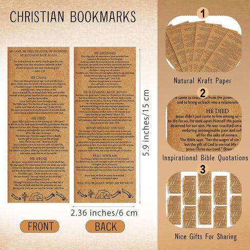 100 Sets Church Bible Verse Gifts Bulk Christian Bookmarks Religious Bamboo Pens with Black Ink Gifts for Grandparent Day Bible Set Church Activities Journal Writing in Saudi Arabia