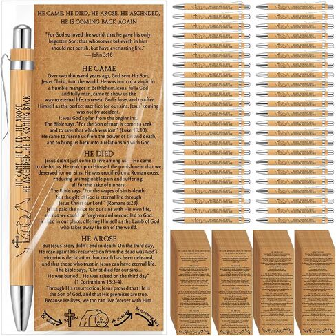 100 Sets Church Bible Verse Gifts Bulk Christian Bookmarks Religious Bamboo Pens with Black Ink Gifts for Grandparent Day Bible Set Church Activities Journal Writing in Saudi Arabia