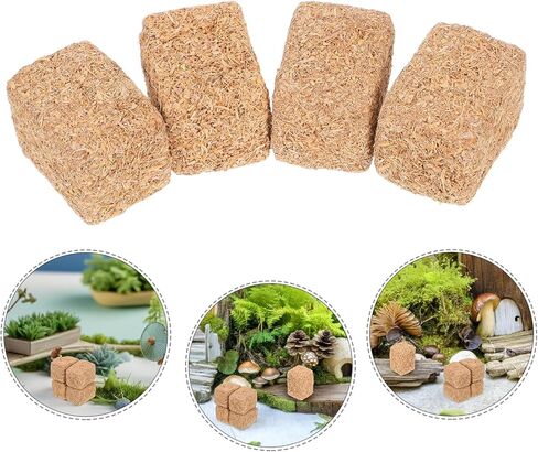 4pcs Miniature Stackable Haystack Decor, Mini Realistic Hay Bales, 1.18 x 0.78 x 0.78 Inch, for Farm Models, Dollhouse, DIY Crafts, Tabletop Centerpieces in Saudi Arabia