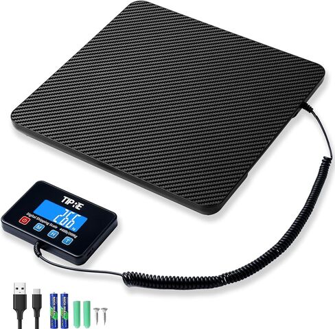 مقياس بريدي رقمي للشحن بدقة عالية 0.5 أونصة! 440 رطل مع وظيفة التثبيت والفارغة، شاشة LCD ممتدة لحزم الأعمال الصغيرة والبريد والمستودعات والمنزل والبطارية وكابل الشحن متضمن in Saudi Arabia