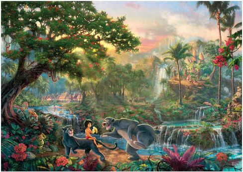 Ceaco - Silver Select - Disney - The Jungle Book - 500 قطعة لغز - لغز صعب مثالي لليالي اللعبة - الحجم النهائي هو 21.25 × 15 in Saudi Arabia