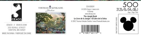 Ceaco - Silver Select - Disney - The Jungle Book - 500 قطعة لغز - لغز صعب مثالي لليالي اللعبة - الحجم النهائي هو 21.25 × 15 in Saudi Arabia