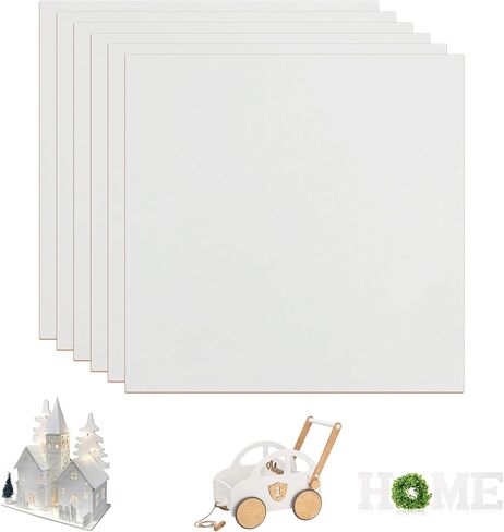 6 حزمة MDF لوحة خشبية ملونة للحرف 12 "x12" -3 مم متوسطة الكثافة الكثافة لوحة الخشب غير مكتم in Kuwait