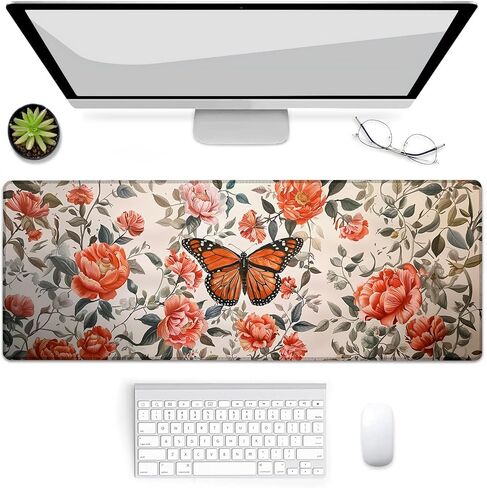 Dinosaur Theme Gaming Mouse Pad, Mouse Pad, Desk Mat, Non-Slip Rubber Base MousePads for Computers Laptop Office School Home Accessories Decor Gifts 31.5" x 11.8" in Kuwait