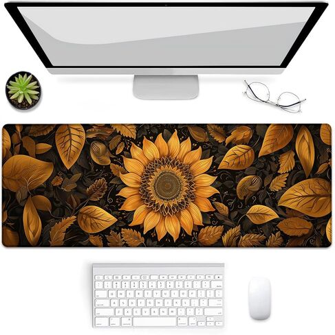 Dinosaur Theme Gaming Mouse Pad, Mouse Pad, Desk Mat, Non-Slip Rubber Base MousePads for Computers Laptop Office School Home Accessories Decor Gifts 31.5" x 11.8" in Kuwait
