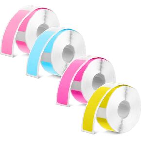 4 Rolls D30 Label Maker Tape, Thermal Label Printer Paper for Phomemo, 12x40 mm (0.47"x 1.57"), Labels for Phomemo D30 D32 D35 Q30 Q30s Q31, Print Master Labels Refill, 160/Roll (Colorful) in Kuwait