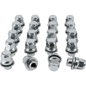 M12x1.5 Lug Nuts, 12x1.5 Thread Lug Nut, 1.46" Tall, Mag Seat Closed End Chrome Lug Nuts, for Toyota Camry Corolla Sienna Highlander Scion TC Lexus ES300 RX330 Most 5 Lug 4 Lug Wheels (20 Pack) in Kuwait