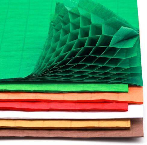 14 عبوات قرص قرص العسل منصات الحرف اليدوية لـ DIY 3D Craft و POT-UP ، وسادة ورق أنسجة قرص العسل لتزيين صناعة البطاقات ، والألوان المتنوعة 30 طبقة ميني 2 سم غراء (8.3 × 5.8 بوصة) in Kuwait