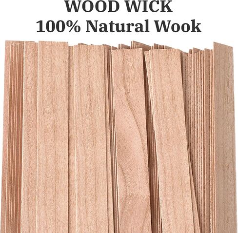 100 PCS Thickened Wood Wicks for Candles Making with Wick Trimmer & Iron Bases-0.5 × 5.1in, Naturally Smokeless Candle Wicks Naturally Smokeless for Long Lasting(Round Base) in Saudi Arabia