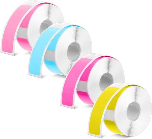 4 Rolls D30 Label Maker Tape, Thermal Label Printer Paper for Phomemo, 12x40 mm (0.47"x 1.57"), Labels for Phomemo D30 D32 D35 Q30 Q30s Q31, Print Master Labels Refill, 160/Roll (Colorful) in Saudi Arabia