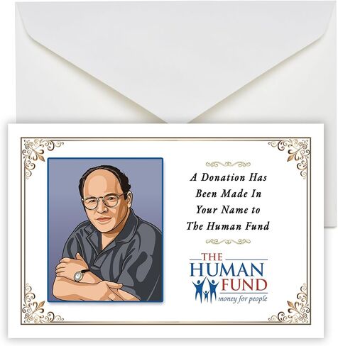 AMORGAN Seinfeld - The Human Fund Double Sided Gift Card 4x6 Pack of 6 WITH ENVELOPES in Saudi Arabia