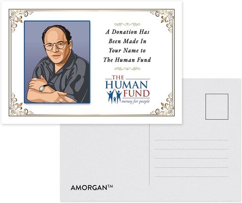 AMORGAN Seinfeld - The Human Fund Double Sided Gift Card 4x6 Pack of 6 WITH ENVELOPES in Saudi Arabia