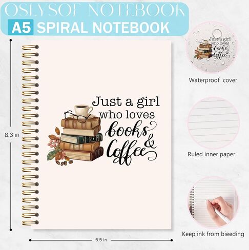 Oslysof Vintage Book Reader Noteboor ، مجلة Gifts Gifts Journal for Women ، مجرد فتاة تحب الكتب وأجهزة الكمبيوتر المحمولة لأخذ الملاحظات ، وهدايا أمين المكتبة ، 5.5 × 8.3 بوصة مع 164 صفحة in Saudi Arabia