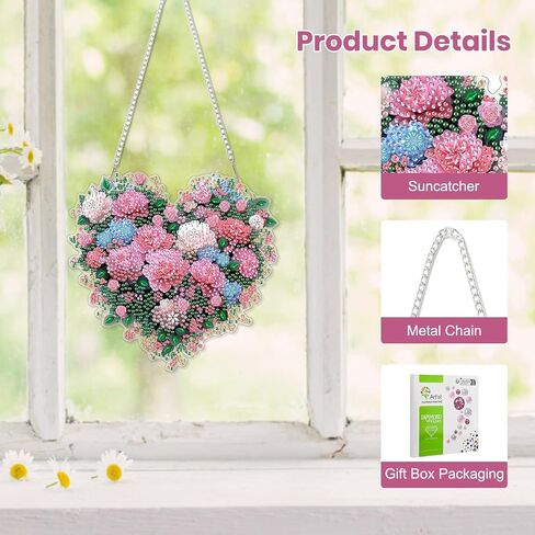 EOBROMD Diamond Hanging Art Kits for Adults, Cross Butterfly Suncatcher Diamond Art Painting, DIY Special Shaped Rhinestone Kits for Adults, Window Pendants Home Garden Wall Hanging Ornament in Saudi Arabia