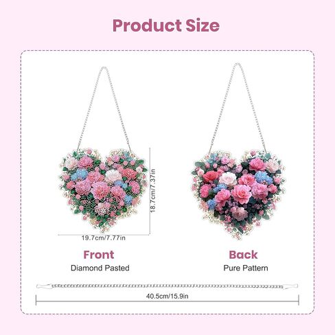 EOBROMD Diamond Hanging Art Kits for Adults, Cross Butterfly Suncatcher Diamond Art Painting, DIY Special Shaped Rhinestone Kits for Adults, Window Pendants Home Garden Wall Hanging Ornament in Saudi Arabia