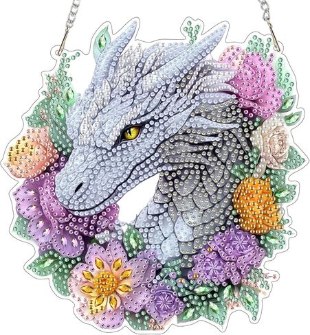 EOBROMD Diamond Hanging Art Kits for Adults, Cross Butterfly Suncatcher Diamond Art Painting, DIY Special Shaped Rhinestone Kits for Adults, Window Pendants Home Garden Wall Hanging Ornament in Saudi Arabia
