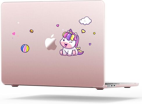 متوافق مع MacBook Air 13.6 بوصة Case M4 M3 M2 2025-2022 النموذج النموذج A3113 A2681 A3240 ، قشرة صلبة خيالية للهواء Macbook 13 بوصة ، وردي ، يونيكورن in Kuwait