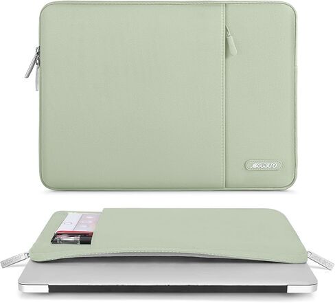 MOSISO Compatible with MacBook Pro 13 inch Case M2 2024-2016 A2338 M1 A2251 A2289 A2159 A1989 A1708 A1706, Checker Texture Grid PU Leather Coated Plastic Hard Shell&Keyboard Cover&Bag, Sage Green in Saudi Arabia