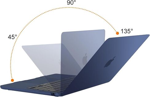 Moseso متوافق مع MacBook Air Case 13 Inch Case 2025-2022 M4 A3240 M3 A3113 M2 A2681 ، غلاف القذيفة الصلبة والوحة المفاتيح وغطاء الشاشة ونوع C & SILICONE غطاء مفاتيح مرفوع للأظافر الطويلة والأزرق الأزرق in Saudi Arabia