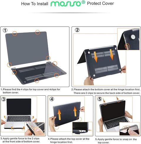 MOSISO Plastic Hard Shell&Neoprene Laptop Sleeve Bag&Keyboard Cover&Screen Protector&Storage Bag Compatible with MacBook Air 13 inch 2022-2018 Release A2337 M1 A2179 A1932, Pink in Saudi Arabia
