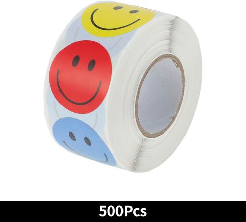 VOCOSTE 500 Pcs Decal Stickers Round Seal Stickers Copperplate Paper Adhesive Colorful 25mm in Saudi Arabia