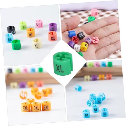 90pcs علامات بلاستيكية لمجموعة تشكيلة شماعات الملابس مع مقاطع بلاستيكية ترميز اللون من تنظيم خزانة الملابس وعرض البيع بالتجزئة لون عشوائي in Kuwait