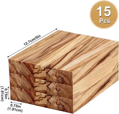 Spiareal 15 Pcs Olive Wood Pen Blanks Kits Pen Turning Supplies DIY Crafts, 5 x 3/4 x 3/4 Inch in Saudi Arabia