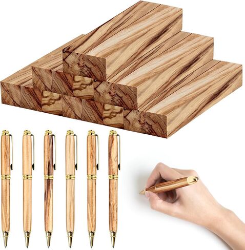 Spiareal 15 Pcs Olive Wood Pen Blanks Kits Pen Turning Supplies DIY Crafts, 5 x 3/4 x 3/4 Inch in Saudi Arabia