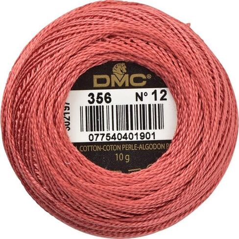 DMC 116 12-356 كرات خيط القطن اللؤلؤة ، Terra cotta المتوسطة ، الحجم 12 in Saudi Arabia