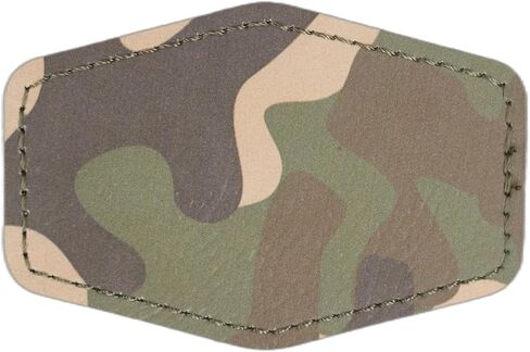 3.5 "× 2.5" مسدس فارغ بقعة جلدية لا يمكن أن تكون قابلة للياسون مع بقع جلدية فو في القبعات لإصلاح النسيج المخصص خياطة لوازم الليزر (أسود/فضية ، 50) in Kuwait