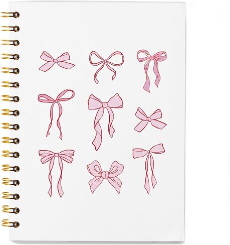 Szere Coquette Pink Bow Notebook Journals ، Bow Notebook Journal Gifts for Teen Girl ، Notebook Journal for Office Office School School Teacher ، Hardcover Spiral Notebook 5.5x8.3 in Saudi Arabia
