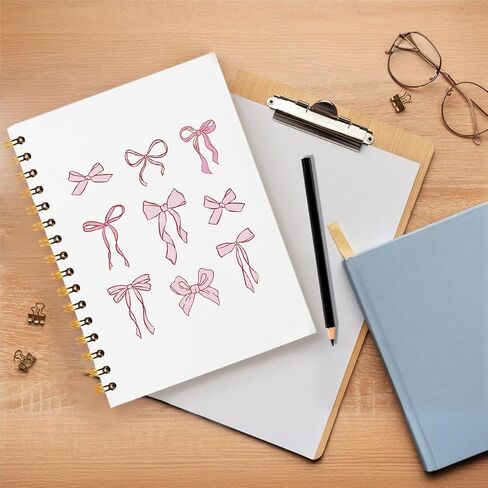Szere Coquette Pink Bow Notebook Journals ، Bow Notebook Journal Gifts for Teen Girl ، Notebook Journal for Office Office School School Teacher ، Hardcover Spiral Notebook 5.5x8.3 in Saudi Arabia