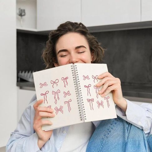 Szere Coquette Pink Bow Notebook Journals ، Bow Notebook Journal Gifts for Teen Girl ، Notebook Journal for Office Office School School Teacher ، Hardcover Spiral Notebook 5.5x8.3 in Saudi Arabia