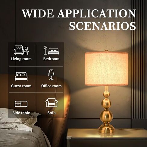 24.4'' Orange Mid Century Modern Table Lamps Set of 2 for Living Room Bedroom Bedside Nightstand, Contemporary Table Lamp for Bedside, End Table Side Table Lamp (Bulbs Not Includes) in Saudi Arabia