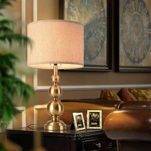 24.4'' Orange Mid Century Modern Table Lamps Set of 2 for Living Room Bedroom Bedside Nightstand, Contemporary Table Lamp for Bedside, End Table Side Table Lamp (Bulbs Not Includes) in Saudi Arabia