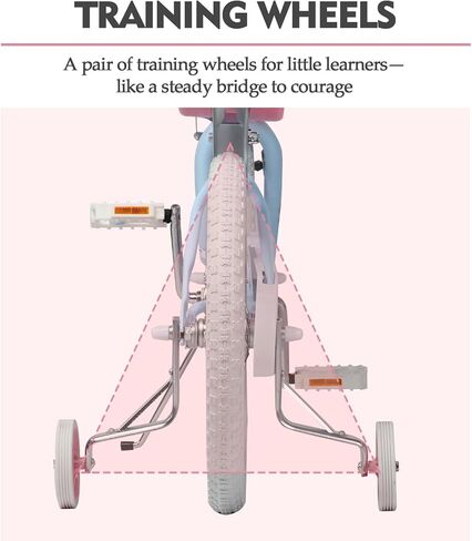 دراجة Glerc Petal Girls ، من 12 إلى 18 بوصة دراجة أطفال للأعمار من 2 إلى 9 سنوات ، ودراجة أطفال على غرار الأميرة مع عجلات التدريب والولايات والألوان المتعددة in Kuwait