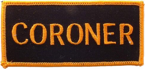 United States Army Coroner Tab Patch, with Iron-On Adhesive in Saudi Arabia