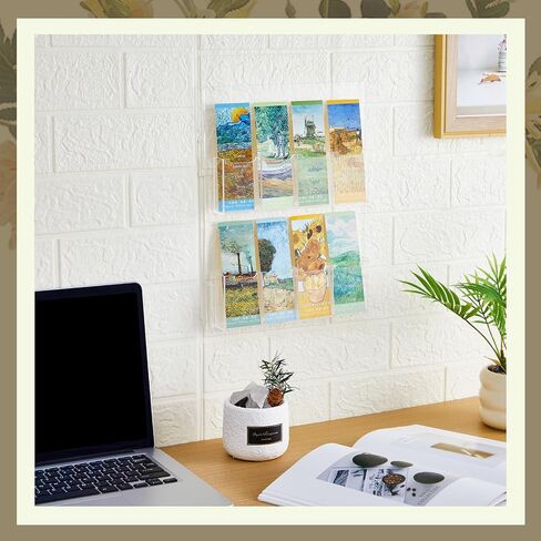 Wall Mount Acrylic Lockmark Display ، 8 فتحات Clear Workmark Holder Stand for 2 '' Bongmks ، لا يوجد تجميع مطلوب ملصق محمول للبائعين ، متجر البيع بالتجزئة ، معرض الحرفي in Saudi Arabia