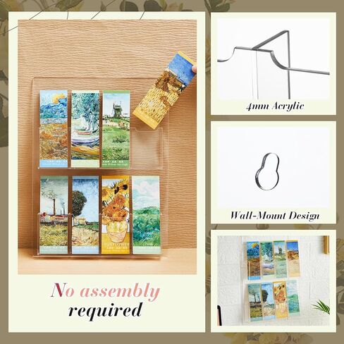Wall Mount Acrylic Lockmark Display ، 8 فتحات Clear Workmark Holder Stand for 2 '' Bongmks ، لا يوجد تجميع مطلوب ملصق محمول للبائعين ، متجر البيع بالتجزئة ، معرض الحرفي in Saudi Arabia
