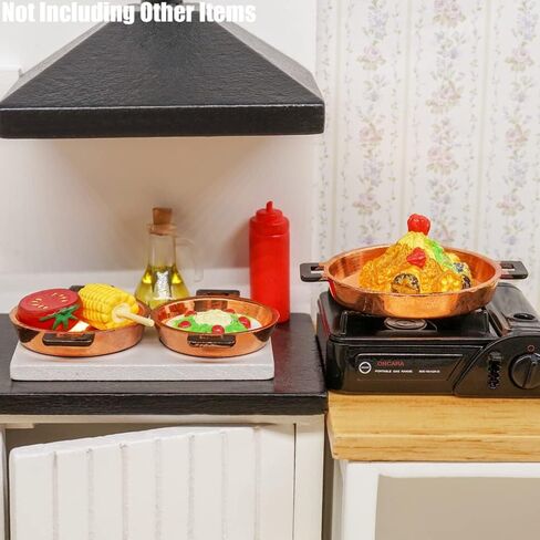 Odoria 1/12 Miniature Pans 3pcs ملحقات الديكور دمية in Kuwait