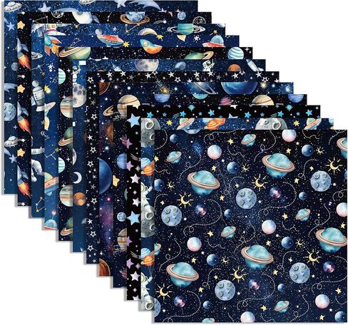 BHNACIER 24 Sheets Outer Space Pattern Paper Outer Space Scrapbook Paper - 12" x 12" Planet and Galaxy Astronaut Galaxy Double-Sided Decorative Craft Papers for Scrapbooking Card Making, Junk Journal in Saudi Arabia