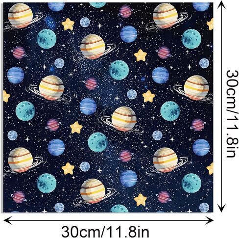 BHNACIER 24 Sheets Outer Space Pattern Paper Outer Space Scrapbook Paper - 12" x 12" Planet and Galaxy Astronaut Galaxy Double-Sided Decorative Craft Papers for Scrapbooking Card Making, Junk Journal in Saudi Arabia