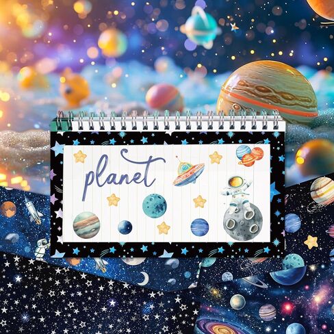 BHNACIER 24 Sheets Outer Space Pattern Paper Outer Space Scrapbook Paper - 12" x 12" Planet and Galaxy Astronaut Galaxy Double-Sided Decorative Craft Papers for Scrapbooking Card Making, Junk Journal in Saudi Arabia