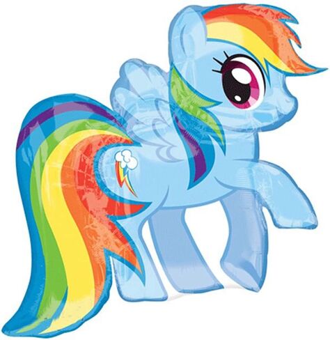 My Little Pony 5th Birthday Party Supplies Rainbow Dash Balloon Bouquet Decorations in Saudi Arabia