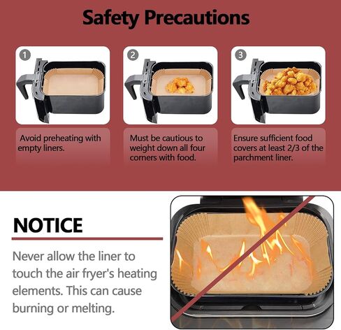 100PCS Air Fryer Liners for Ninja, 8.6 x 5.5 inch Disposable Air Fryer Paper Dual Basket, Non-Stick Unbleached Parchment Paper Baking Accessories Liners for Natural Ninja DZ201 DZ401 in Saudi Arabia