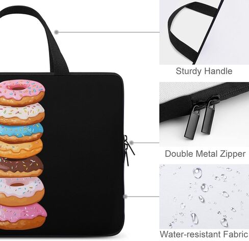 Doughnuts Laptop Bag Sleeve Briefcase Tablet Handbag Purse Tote Bags for Work Travel in Saudi Arabia